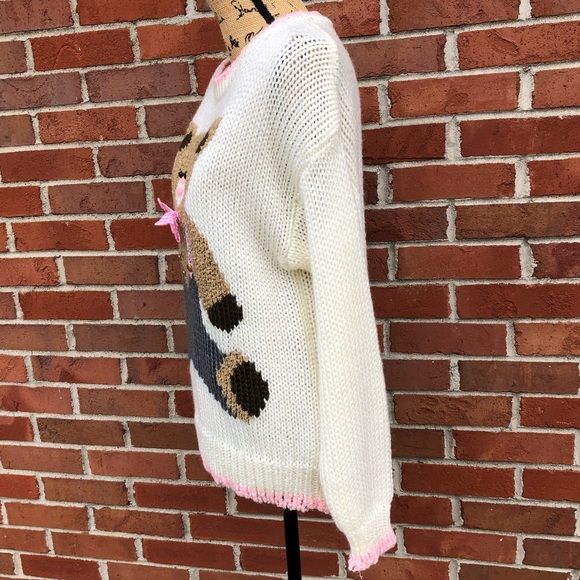 Vintage Heidi Hand Knit Bear Sweater Size Medium - Picture 4 of 9